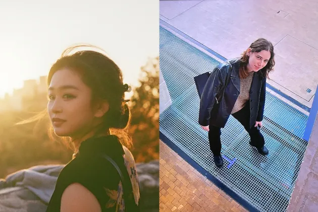 Two women in two different photos.