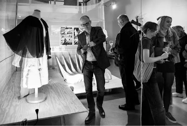 People in Exhibition Hall. Photo. 