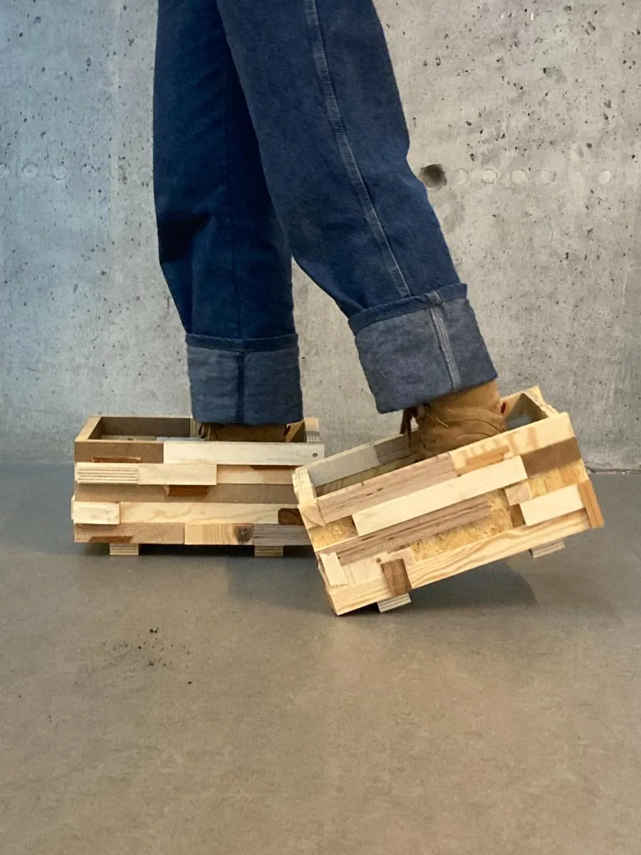 Wooden shoes. Photo. 
