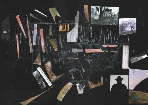 A collage symbolising the creative process. Illustration.