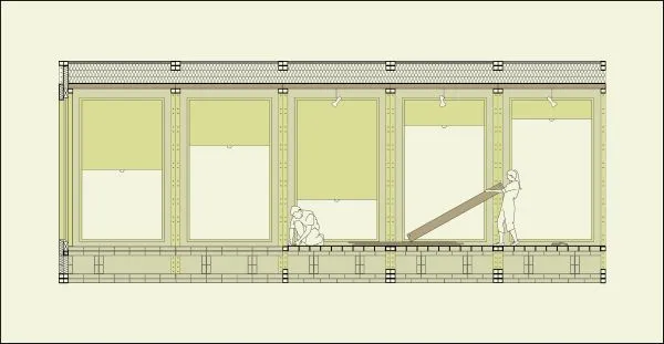 Construction plan, building. Illustration. 