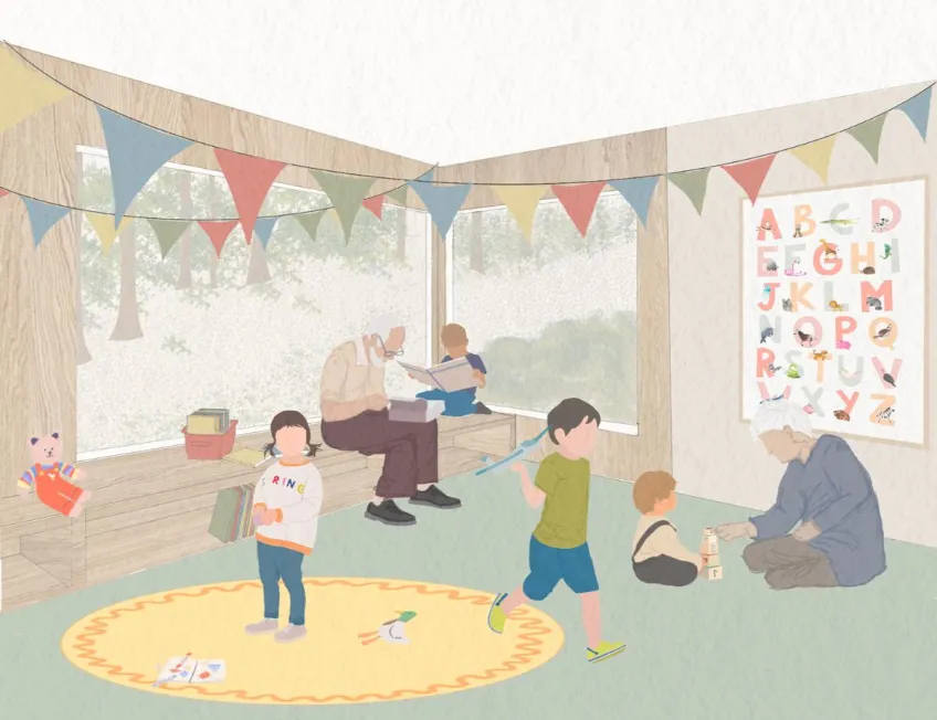 Maja Franzén's degree project cover image. Illustration.