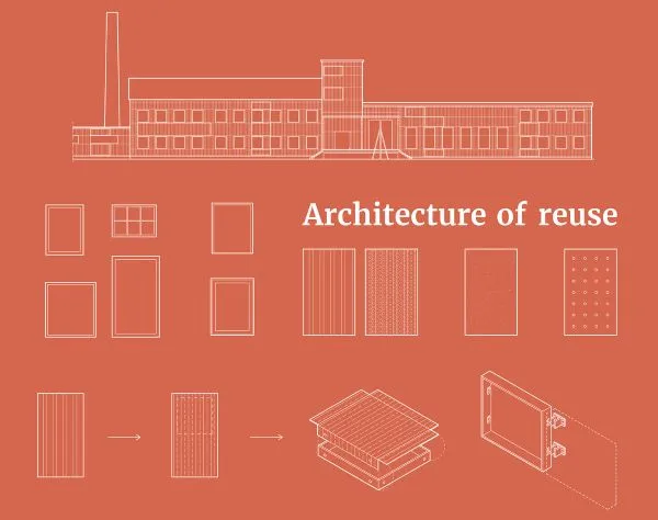 House facade, drawing. Illustration. 