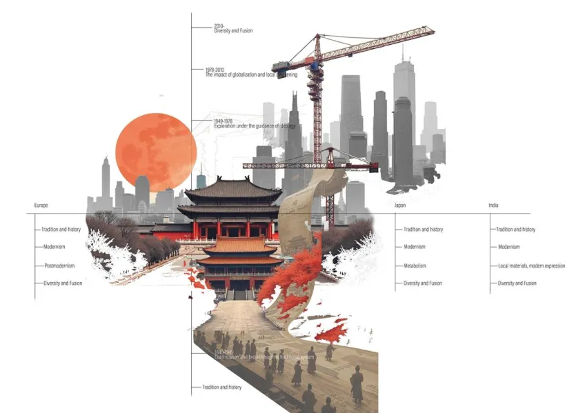 Yin Liu's degree project cover image. Illustration.